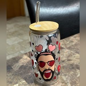 Bad Bunny 16OZ Glass Cup